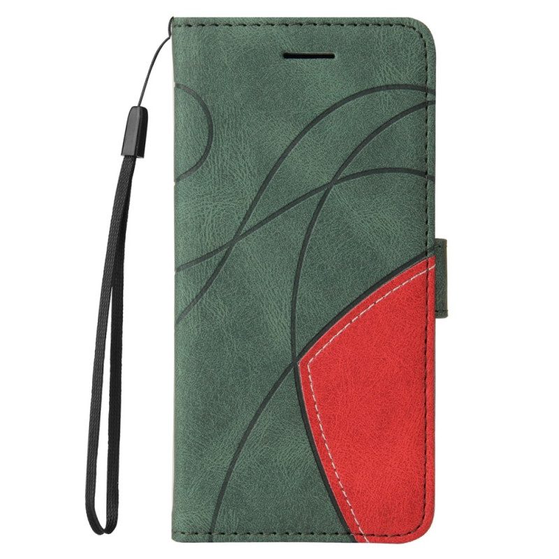Custodia A Portafoglio Xiaomi Redmi A1 Ecopelle Firmata Bicolore