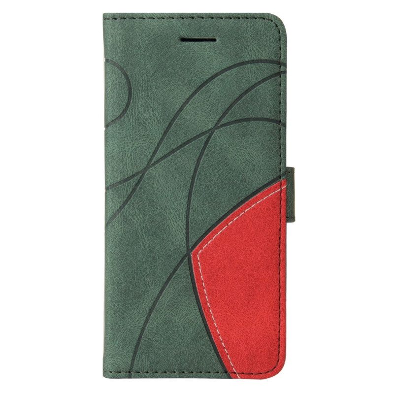 Custodia A Portafoglio Xiaomi Redmi A1 Ecopelle Firmata Bicolore