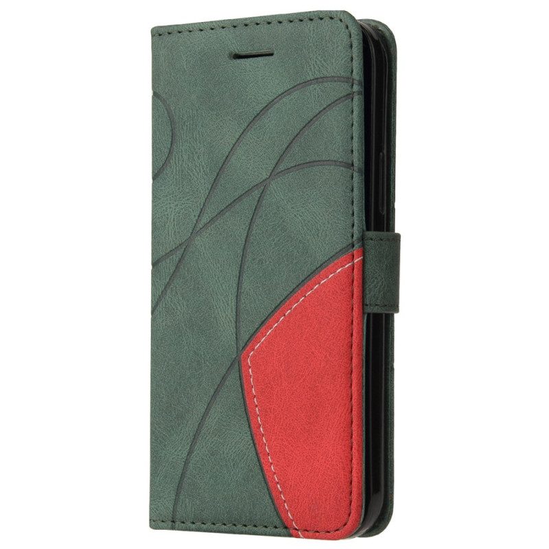 Custodia A Portafoglio Xiaomi Redmi A1 Ecopelle Firmata Bicolore