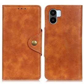 Custodia in pelle Xiaomi Redmi A1 Bottone Magnetico
