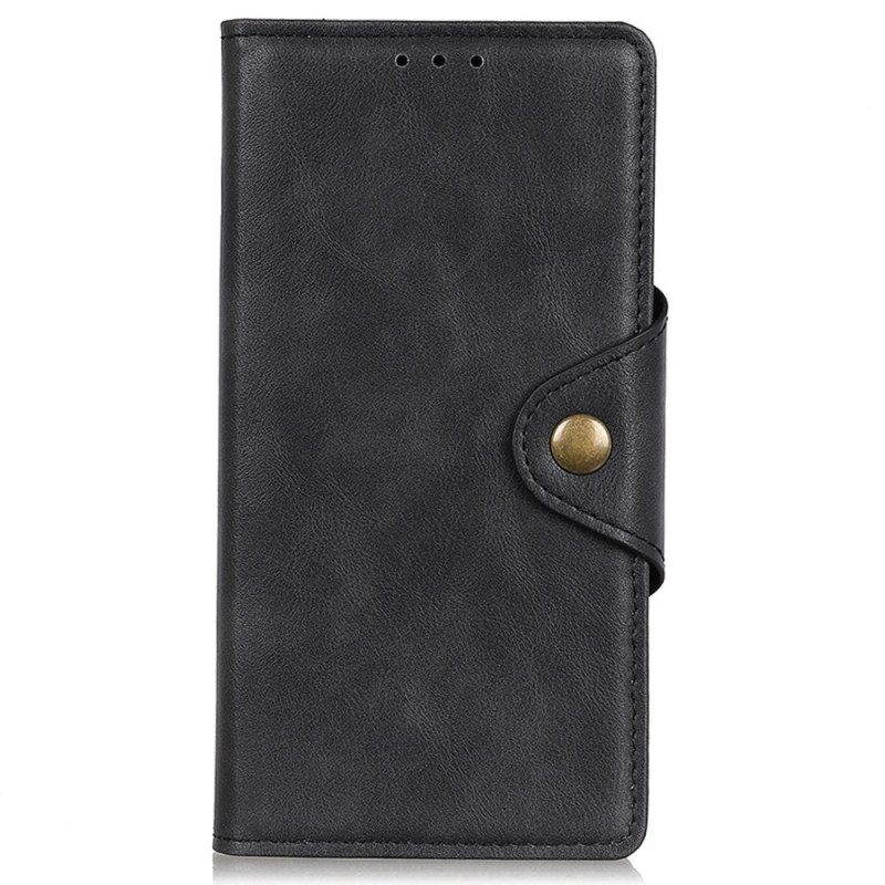 Custodia in pelle Xiaomi Redmi A1 Bottone Magnetico