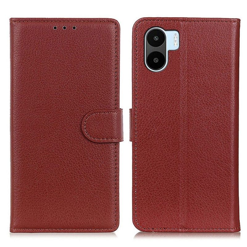 Custodia in pelle Xiaomi Redmi A1 Ecopelle Litchi