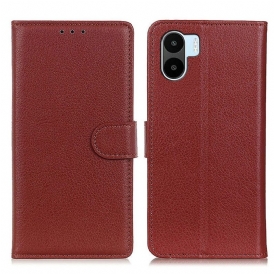Custodia in pelle Xiaomi Redmi A1 Ecopelle Litchi
