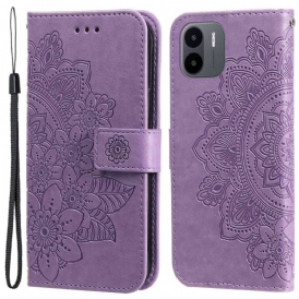 Custodia in pelle Xiaomi Redmi A1 Fiore Mandala