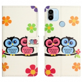 Custodia in pelle Xiaomi Redmi A1 Gufi E Fiori