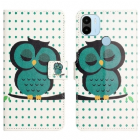 Custodia in pelle Xiaomi Redmi A1 Gufo Addormentato