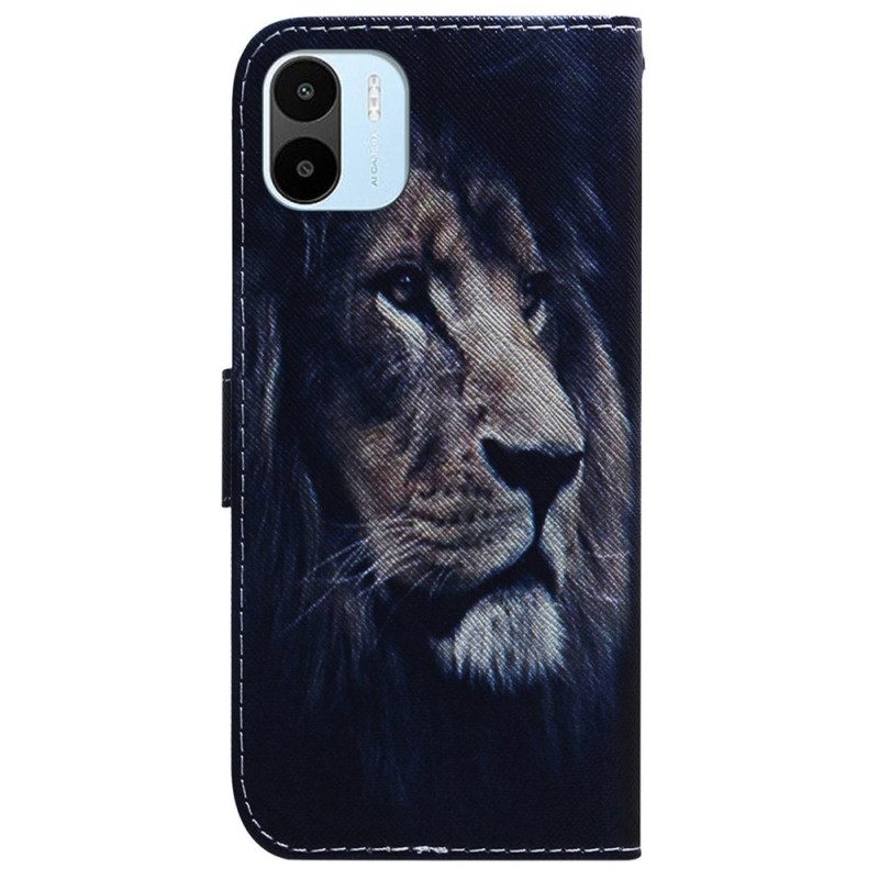 Custodia in pelle Xiaomi Redmi A1 Leone Sognante