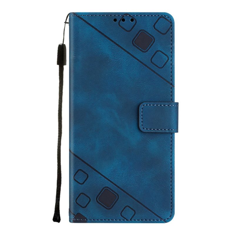 Custodia in pelle Xiaomi Redmi A1 Strappy Stile Anni '70