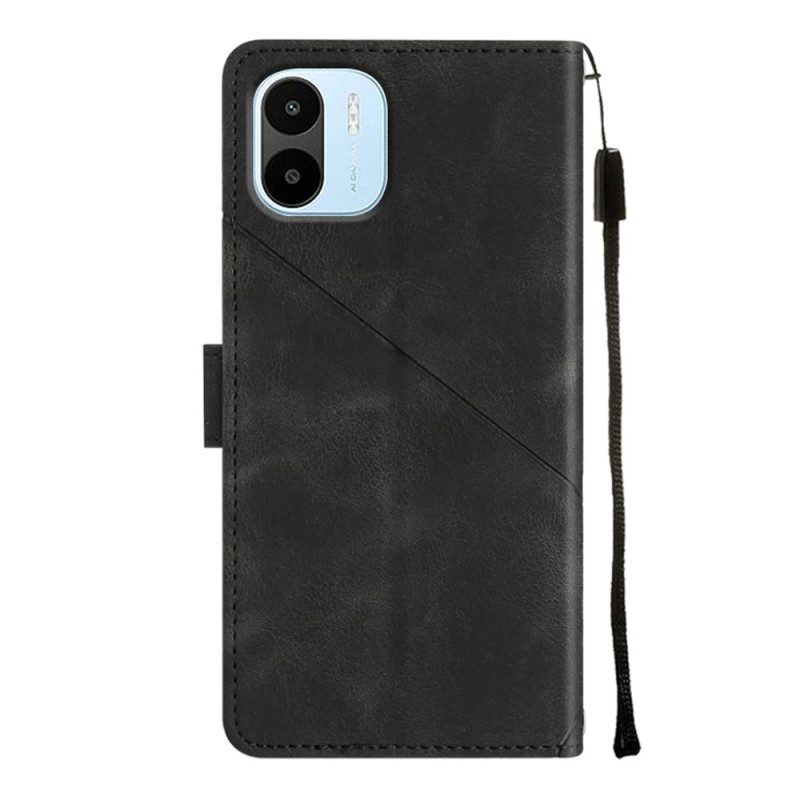 Custodia in pelle Xiaomi Redmi A1 Strappy Stile Anni '70