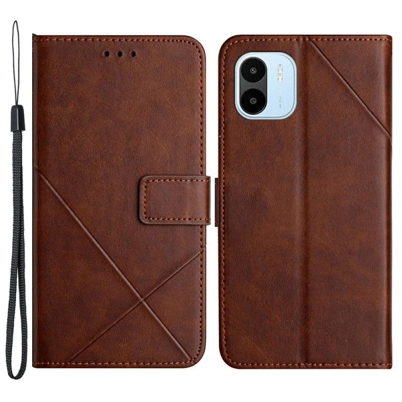 Custodia in pelle Xiaomi Redmi A1 X Design Stile In Pelle Geo