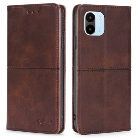 Folio Cover Xiaomi Redmi A1 Custodia in pelle Cuciture