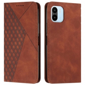 Folio Cover Xiaomi Redmi A1 Custodia in pelle Tocco Di Pelle In Stile Cubico