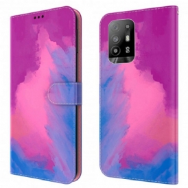 Custodia in pelle Oppo A94 5G Acquerello