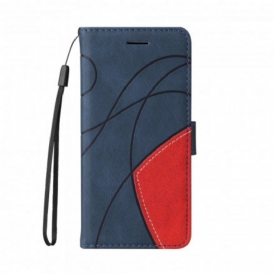 Custodia in pelle Oppo A94 5G Ecopelle Firmata Bicolore