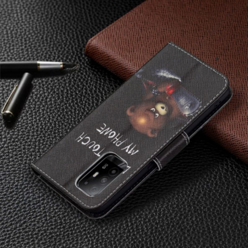 Custodia in pelle Oppo A94 5G Orso Pericoloso