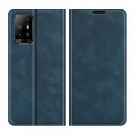 Folio Cover Oppo A94 5G Custodia in pelle Effetto Pelle Morbida
