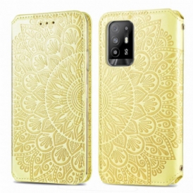 Folio Cover Oppo A94 5G Custodia in pelle Mandala