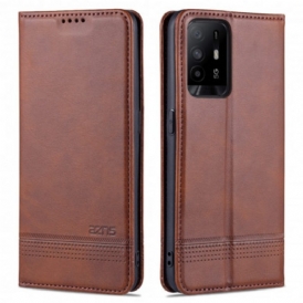 Folio Cover Oppo A94 5G Custodia in pelle Stile In Pelle Azns