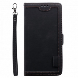 Folio Cover Samsung Galaxy A71 5G Contorni Rinforzati In Ecopelle Bicolore