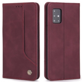 Folio Cover Samsung Galaxy A71 5G Custodia in pelle Portacarte Anteriore Pola