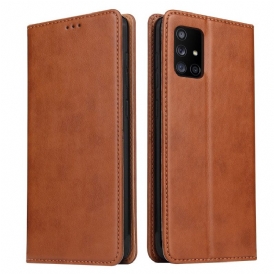 Folio Cover Samsung Galaxy A71 5G Custodia in pelle Pelle Vera