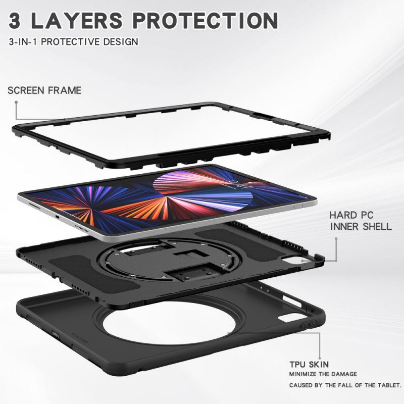 Cover iPad Pro 12.9" (2022) Ultra Resistente Con Cinturino E Supporto