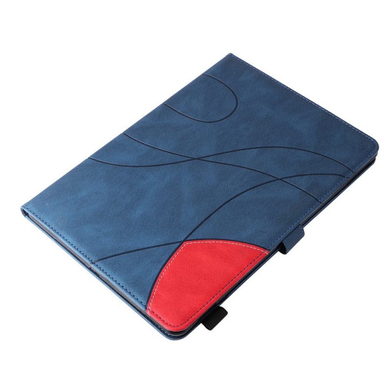 Custodia in pelle iPad Pro 12.9" (2022) Disegno Bicolore