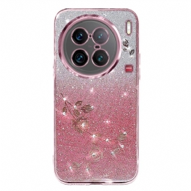 Cover Vivo X90 Pro Paillettes Rosa