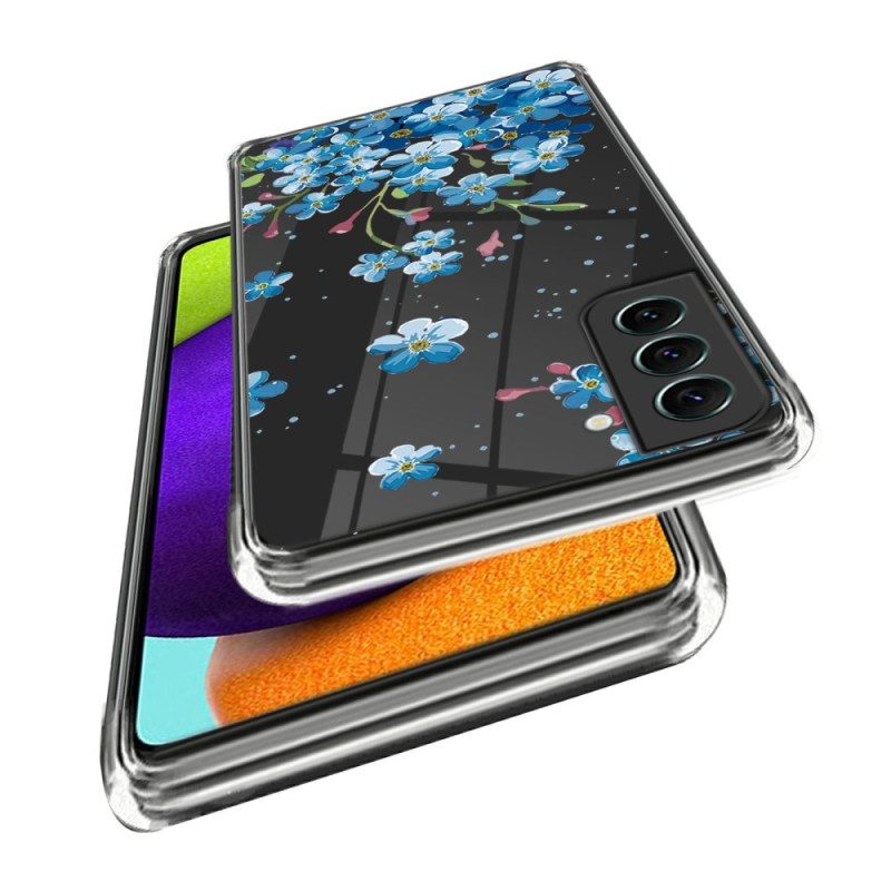 Cover Samsung Galaxy S23 Plus 5G Fiori Blu