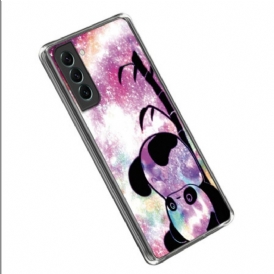 Cover Samsung Galaxy S23 Plus 5G Panda In Silicone A Testa In Giù