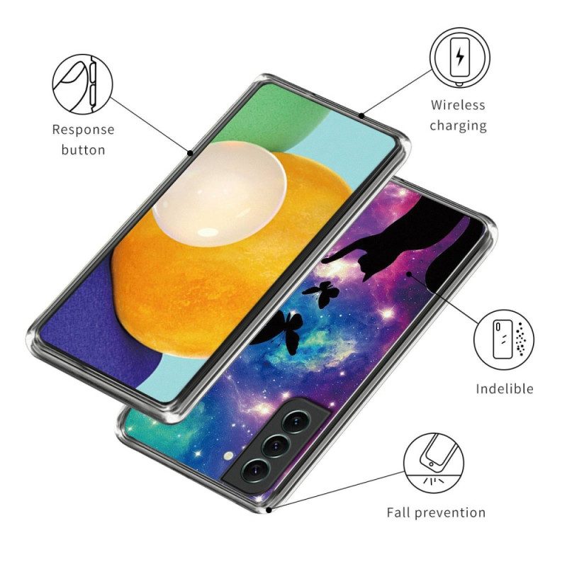 Cover Samsung Galaxy S23 Plus 5G Silicone Gatto Spaziale