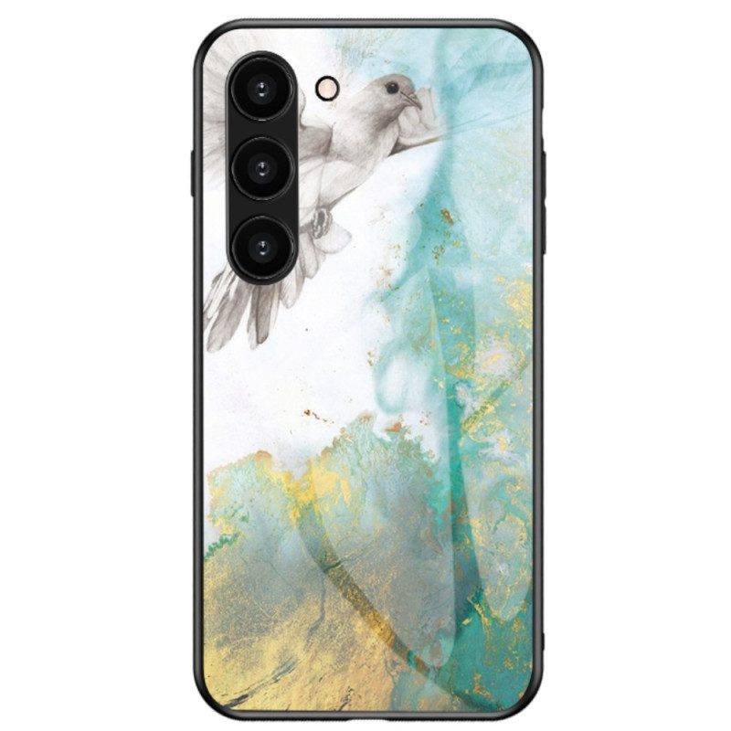 Cover Samsung Galaxy S23 Plus 5G Vetro Temperato In Marmo