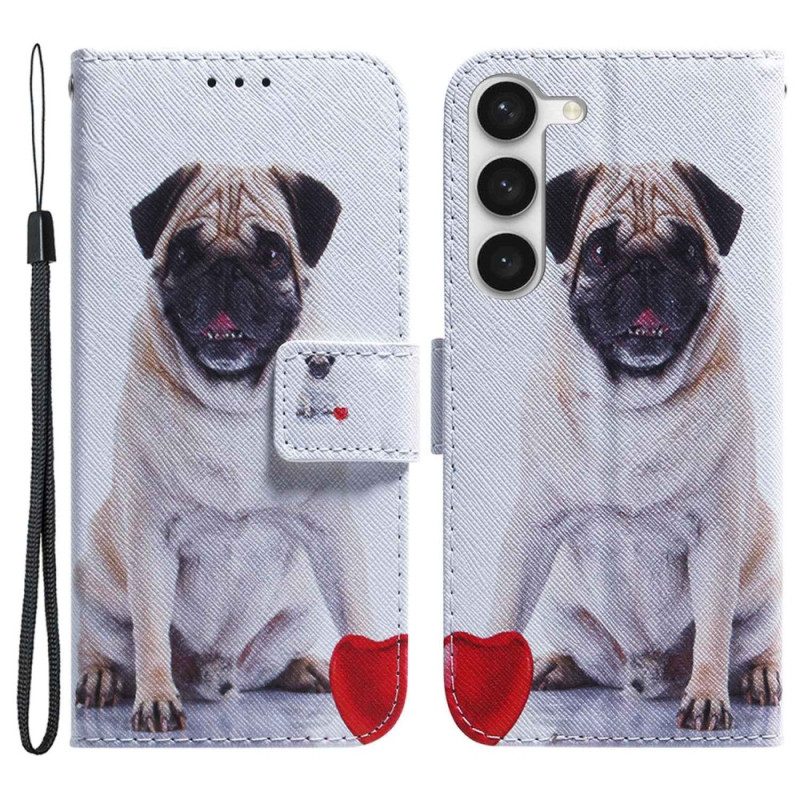 Custodia in pelle Samsung Galaxy S23 Plus 5G Cane Carlino