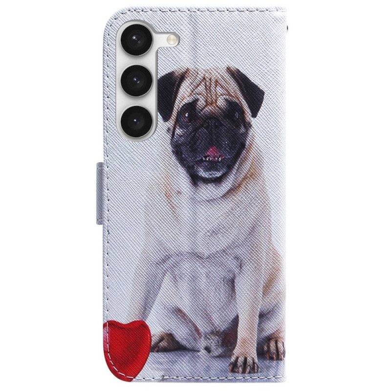 Custodia in pelle Samsung Galaxy S23 Plus 5G Cane Carlino