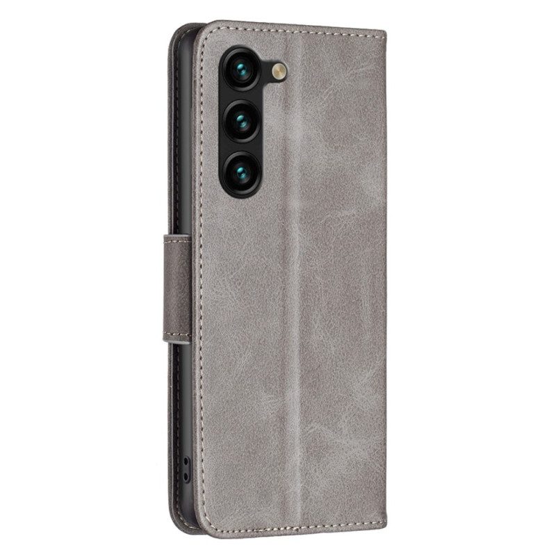Custodia in pelle Samsung Galaxy S23 Plus 5G Chiusura Obliqua