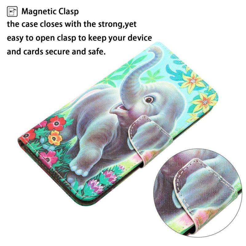 Custodia in pelle Samsung Galaxy S23 Plus 5G Elefante Perizoma