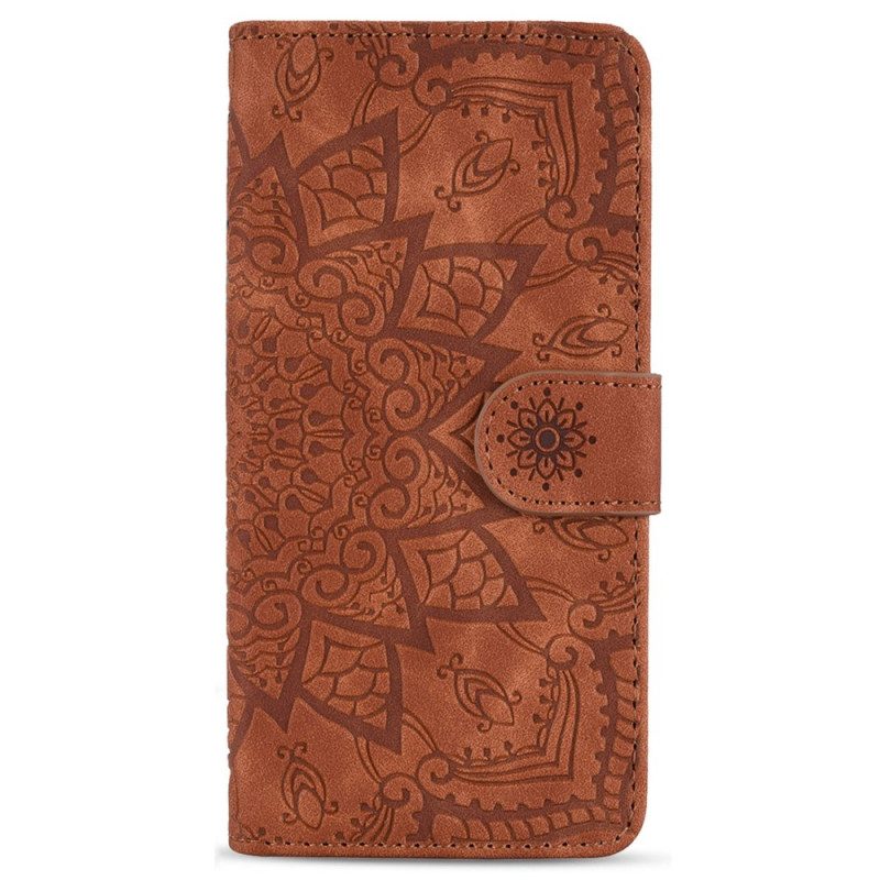 Custodia in pelle Samsung Galaxy S23 Plus 5G Elegante Mandala Strappy