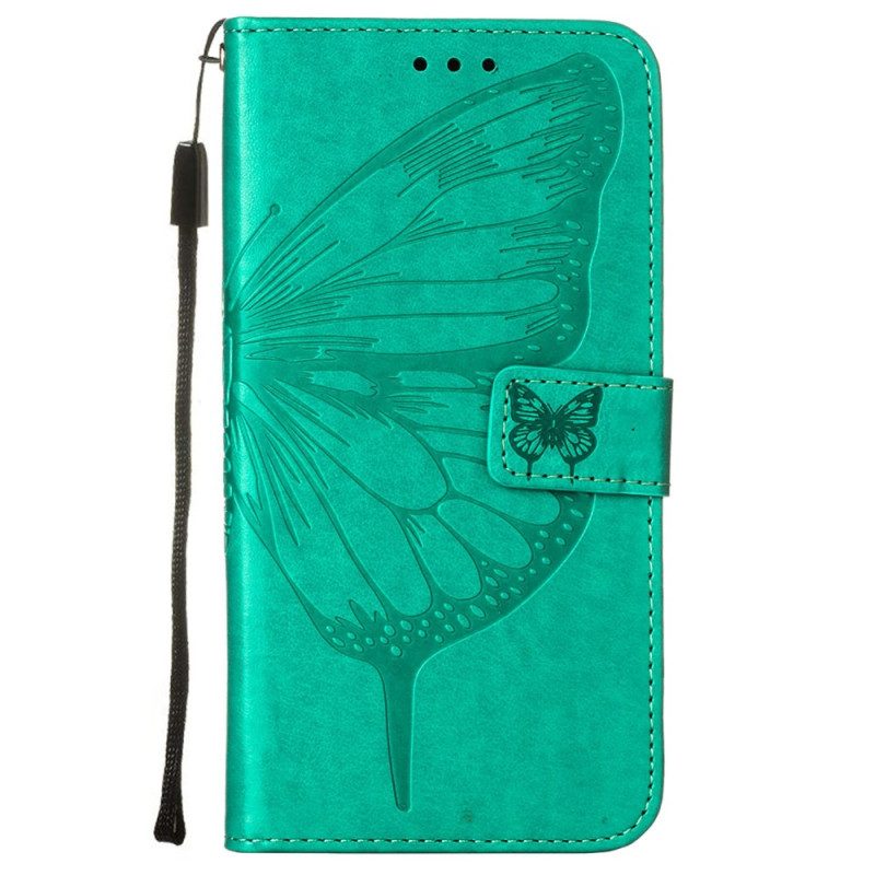 Custodia in pelle Samsung Galaxy S23 Plus 5G Farfalla Barocco Strappy