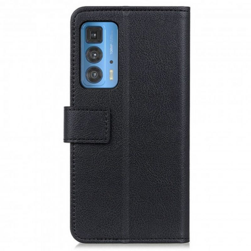 Custodia A Portafoglio Motorola Edge 20 Pro Classico Effetto Pelle