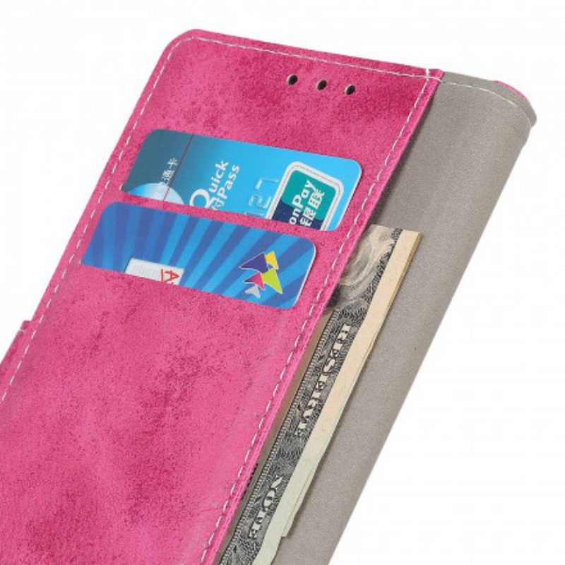 Custodia in pelle Motorola Edge 20 Pro Ecopelle Vintage