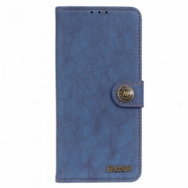Custodia in pelle Motorola Edge 20 Pro Khazneh Crosta Di Cuoio Retrò