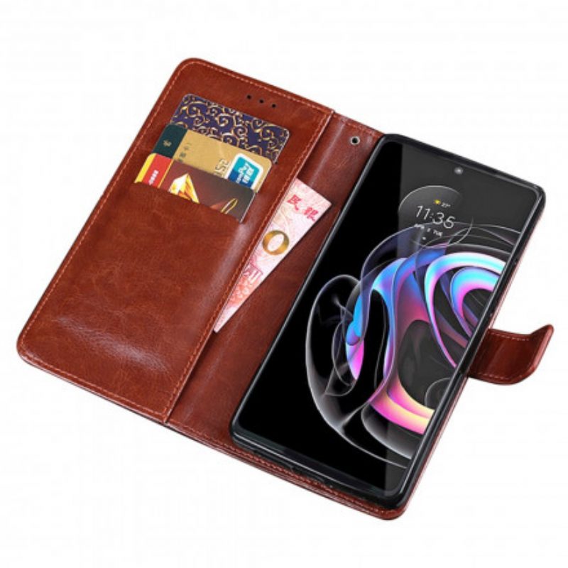Custodia in pelle Motorola Edge 20 Pro Similpelle Idewei