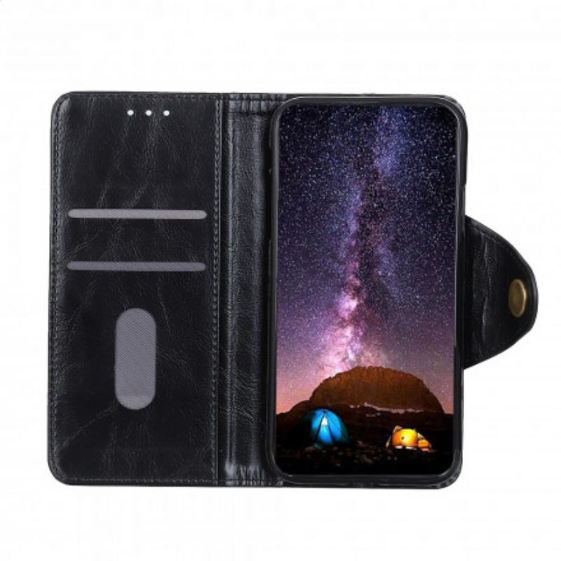 Custodia in pelle Motorola Edge 20 Pro Similpelle Lucida Khazneh