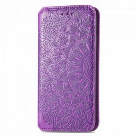 Folio Cover Motorola Edge 20 Pro Custodia in pelle Mandala