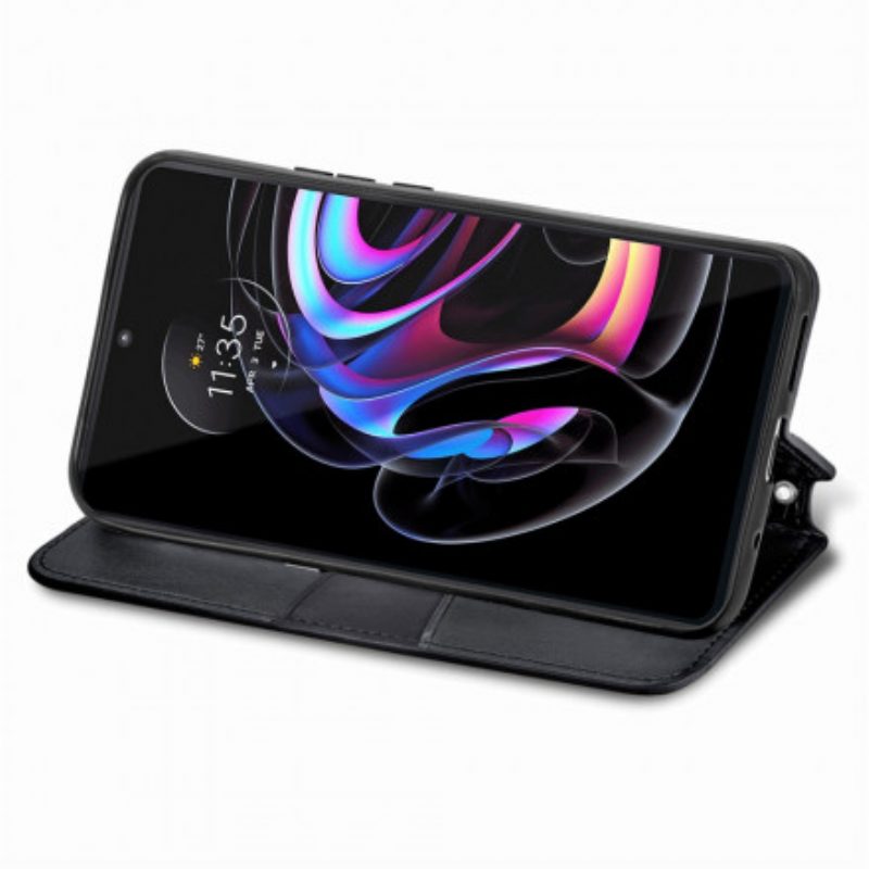 Folio Cover Motorola Edge 20 Pro Custodia in pelle Mandala