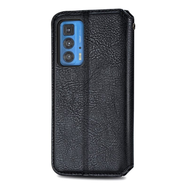 Folio Cover Motorola Edge 20 Pro Custodia in pelle Texture Diamante Effetto Pelle
