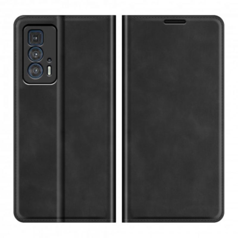 Folio Cover Motorola Edge 20 Pro Custodia in pelle Tocco Di Pelle