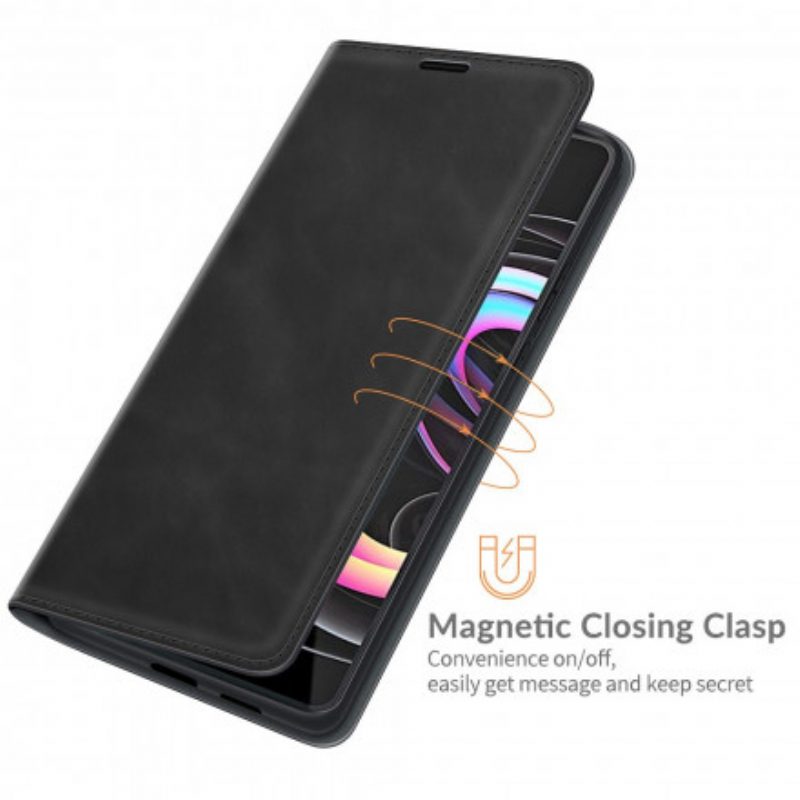 Folio Cover Motorola Edge 20 Pro Custodia in pelle Tocco Di Pelle
