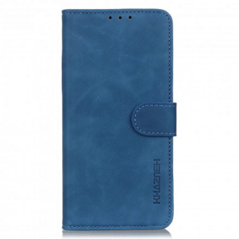 Folio Cover Motorola Edge 20 Pro Khazneh Effetto Pelle Vintage
