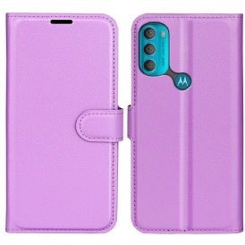 Custodia in pelle Moto G71 5G Classico